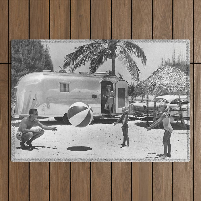 Family Holiday In The Airstream Outdoor Rug Gallery Image 1