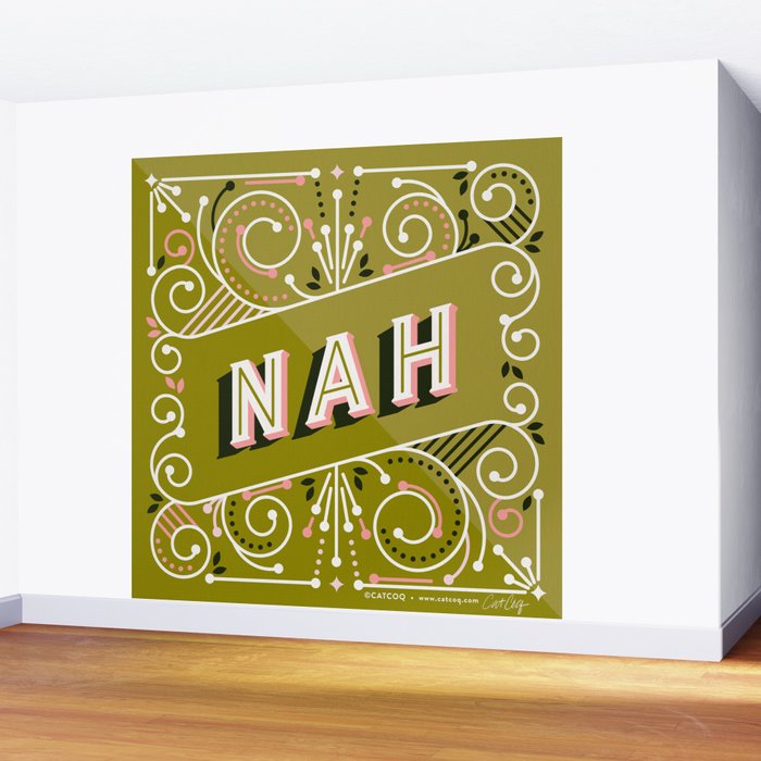 Nah - Olive & Blush Palette Wall Mural Gallery Image 2