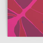 Only One Monstera Leaf in Red And Purple Colors #decor #society6 #buyart Poster Gallery Image 3