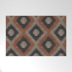 aztec neutrals - inkwell & taupe Welcome Mat Gallery Image 1