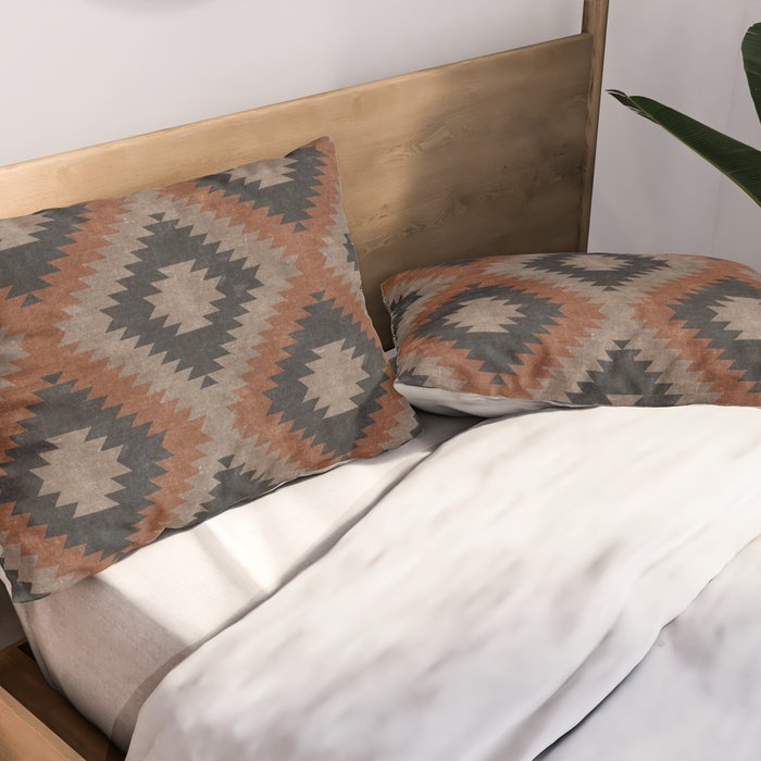aztec neutrals - inkwell & taupe Pillow Sham Gallery Image 2