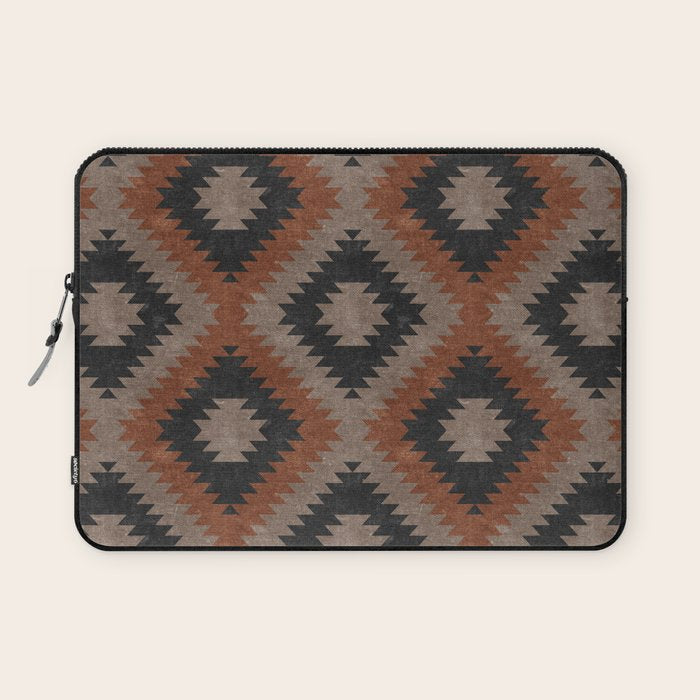 aztec neutrals - inkwell & taupe Laptop Sleeve Gallery Image 1