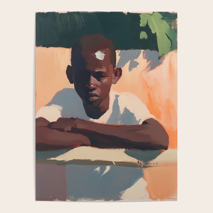 Contemporary Black Portrait in Warm Light Poster Gallery Image 4