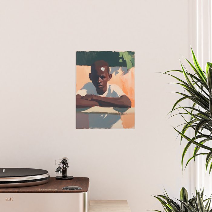 Contemporary Black Portrait in Warm Light Poster Gallery Image 2