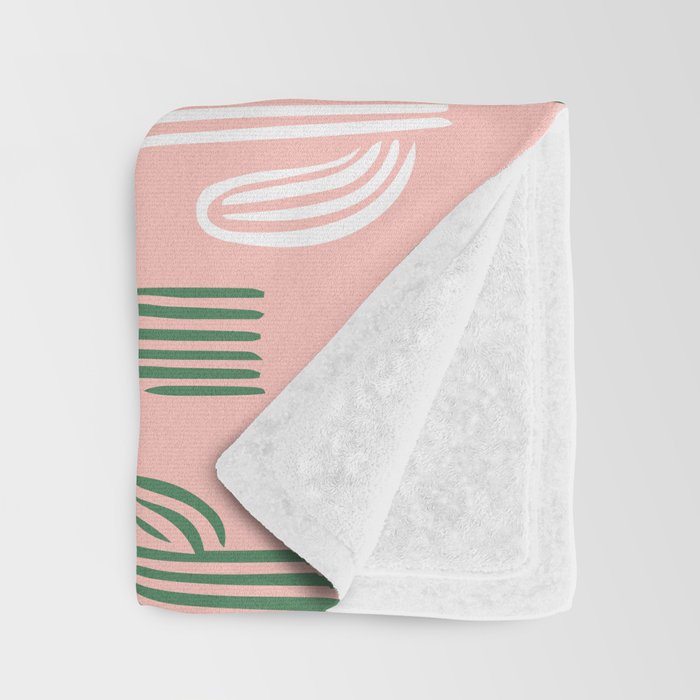 Cactus plant doodle art pattern Throw Blanket Gallery Image 3