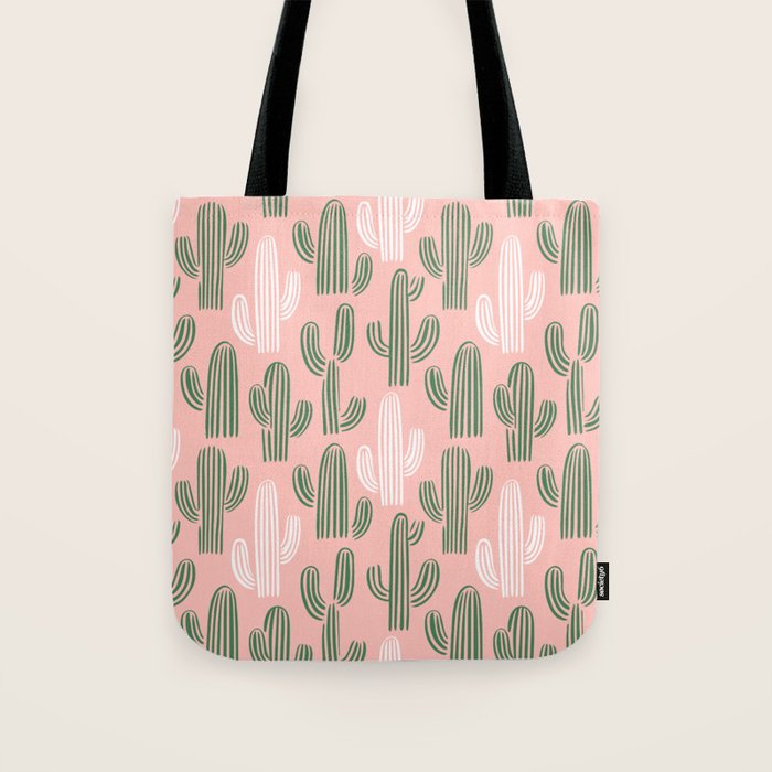 Cactus plant doodle art pattern Tote Bag Gallery Image 1