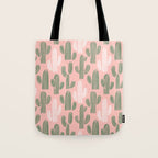Cactus plant doodle art pattern Tote Bag Gallery Image 1