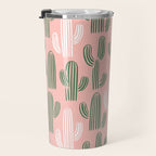 Cactus plant doodle art pattern Travel Mug Gallery Image 3