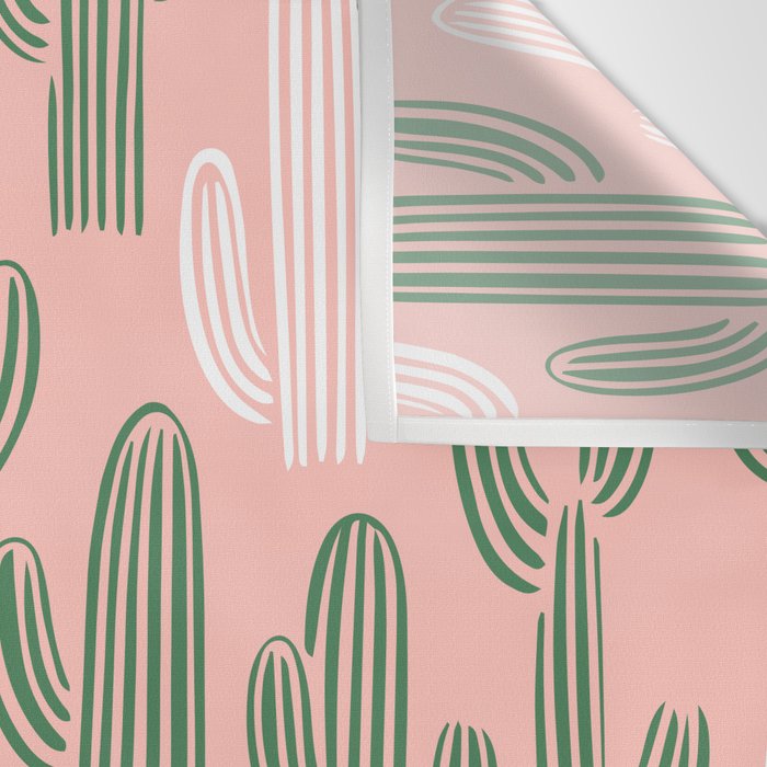 Cactus plant doodle art pattern Wall Tapestry Gallery Image 3