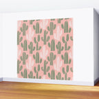 Cactus plant doodle art pattern Wall Mural Gallery Image 2