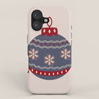 Christmas Bauble Blue And Red iPhone Case Gallery Image 1
