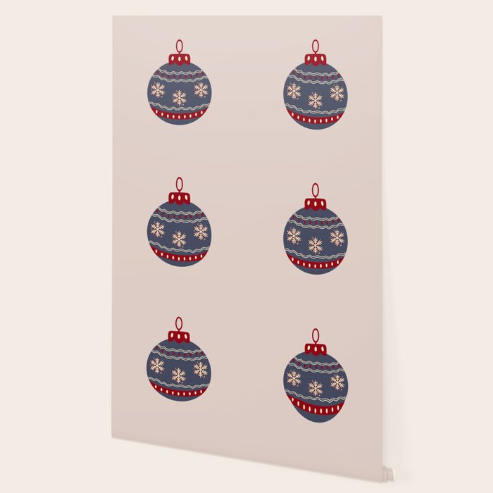 Christmas Bauble Blue And Red Wallpaper Gallery Image 2