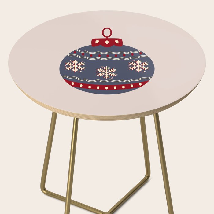 Christmas Bauble Blue And Red Side Table Gallery Image 2