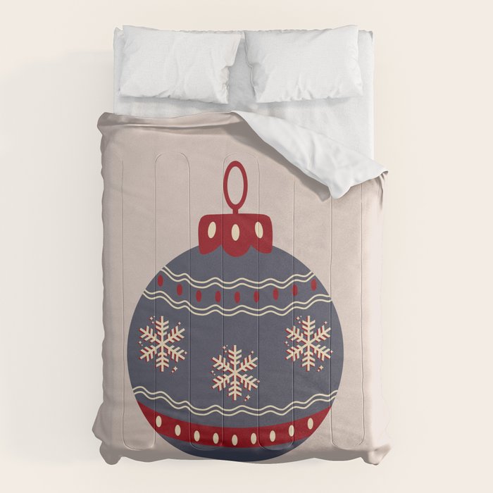 Christmas Bauble Blue And Red Comforter Gallery Image 6