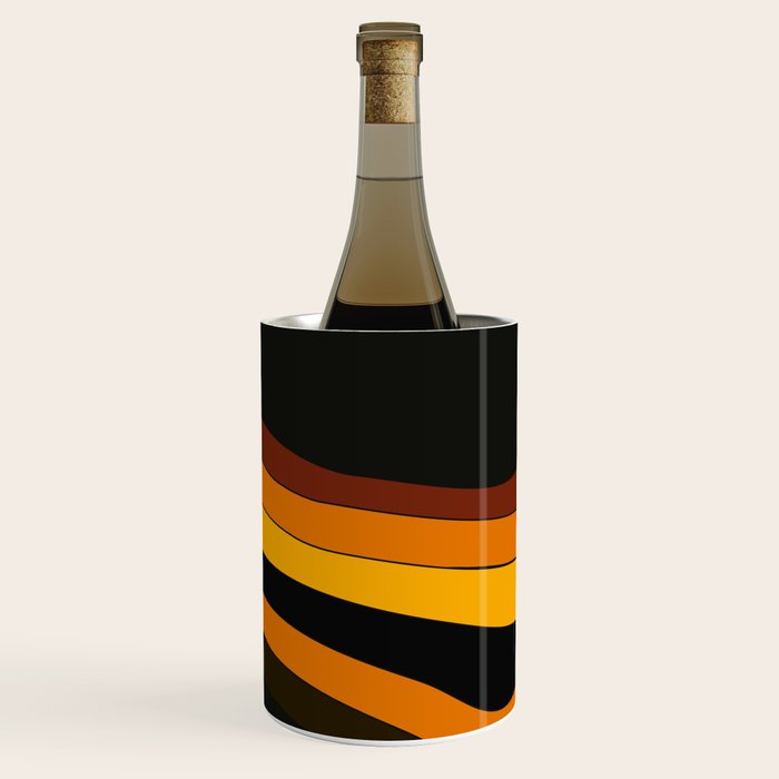 Retro 1970's Groovy Lines Colorful Designs Trending Art Wine Chiller Gallery Image 2