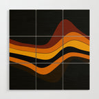 Retro 1970's Groovy Lines Colorful Designs Trending Art Wood Wall Art Gallery Image 1