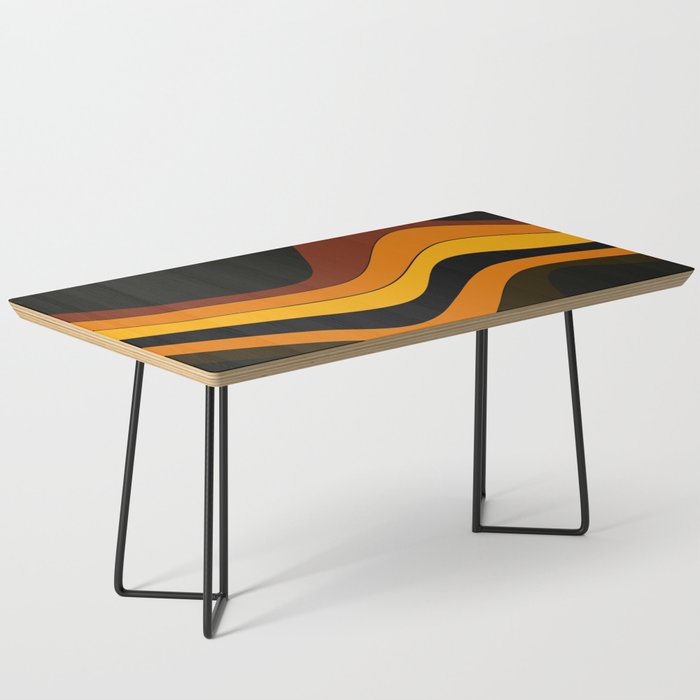 Retro 1970's Groovy Lines Colorful Designs Trending Art Coffee Table Gallery Image 1
