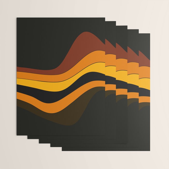 Retro 1970's Groovy Lines Colorful Designs Trending Art Wrapping Paper Gallery Image 3