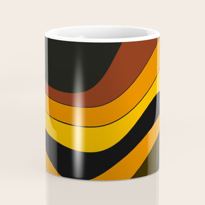 Retro 1970's Groovy Lines Colorful Designs Trending Art Coffee Mug Gallery Image 4