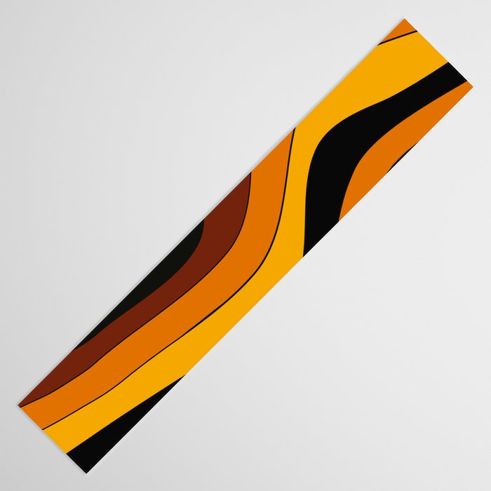 Retro 1970's Groovy Lines Colorful Designs Trending Art Table Runner Gallery Image 3