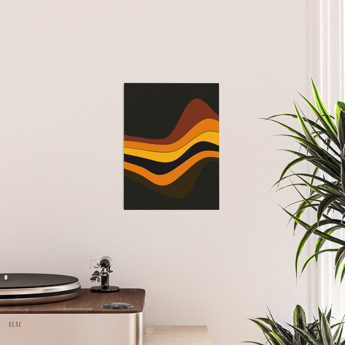 Retro 1970's Groovy Lines Colorful Designs Trending Art Poster Gallery Image 2