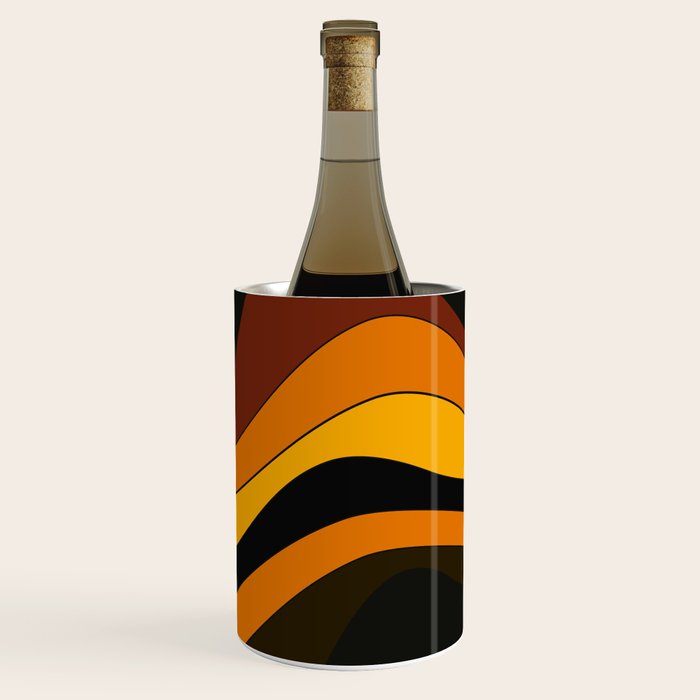 Retro 1970's Groovy Lines Colorful Designs Trending Art Wine Chiller Gallery Image 3