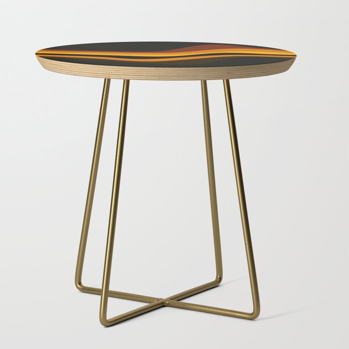 Retro 1970's Groovy Lines Colorful Designs Trending Art Side Table Gallery Image 1