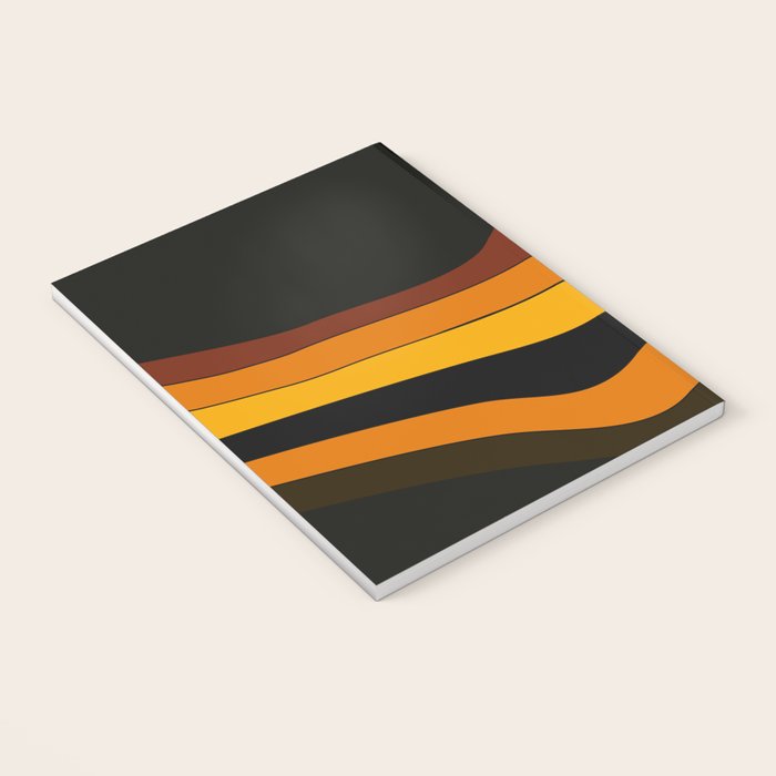 Retro 1970's Groovy Lines Colorful Designs Trending Art Notebook Gallery Image 3