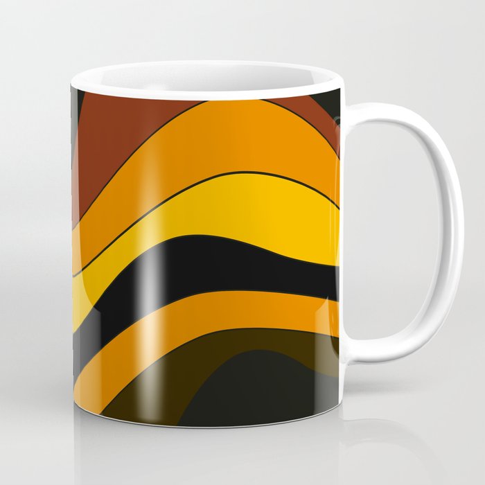 Retro 1970's Groovy Lines Colorful Designs Trending Art Coffee Mug Gallery Image 1