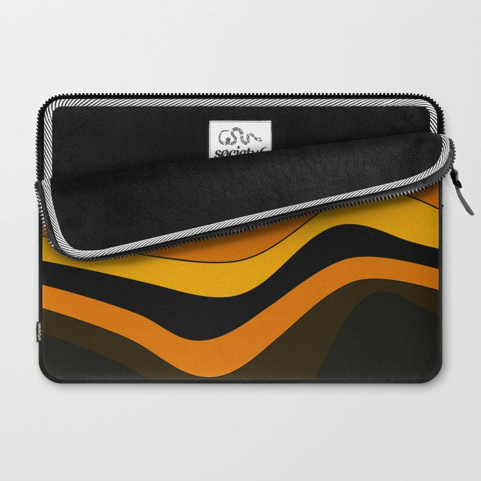 Retro 1970's Groovy Lines Colorful Designs Trending Art Laptop Sleeve Gallery Image 2