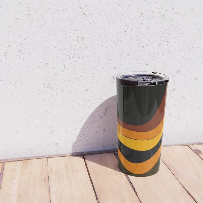 Retro 1970's Groovy Lines Colorful Designs Trending Art Travel Mug Gallery Image 4