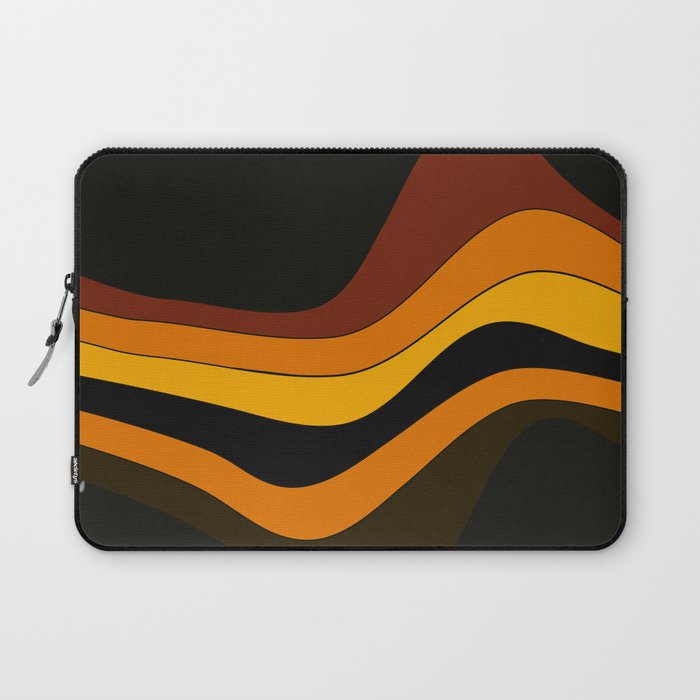 Retro 1970's Groovy Lines Colorful Designs Trending Art Laptop Sleeve Gallery Image 1