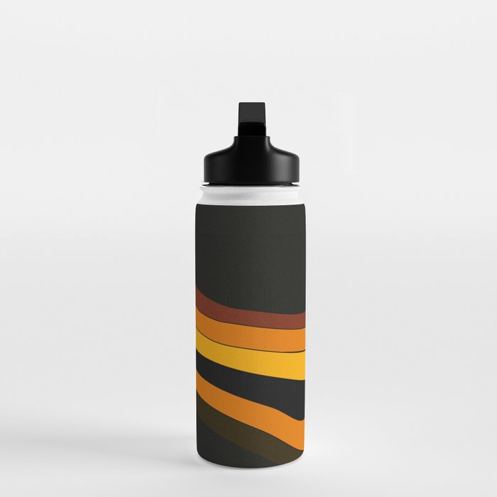 Retro 1970's Groovy Lines Colorful Designs Trending Art Water Bottle Gallery Image 3