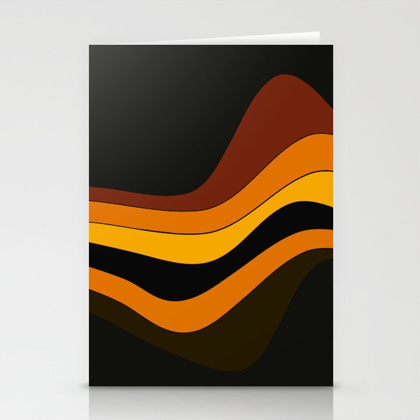 Retro 1970's Groovy Lines Colorful Designs Trending Art Stationery Card Gallery Image 2