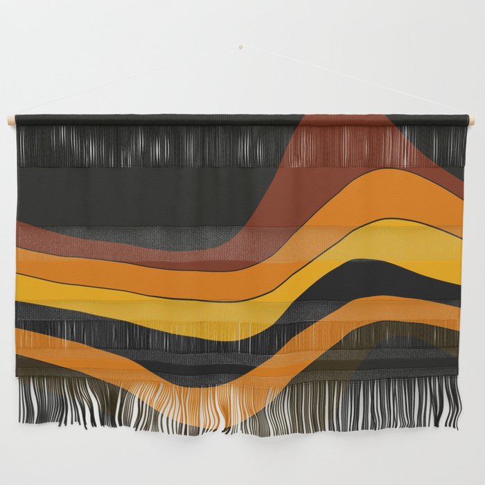 Retro 1970's Groovy Lines Colorful Designs Trending Art Wall Hanging Gallery Image 1