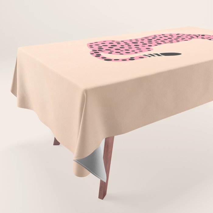 The Stare: Peach Cheetah Edition Tablecloth Gallery Image 1