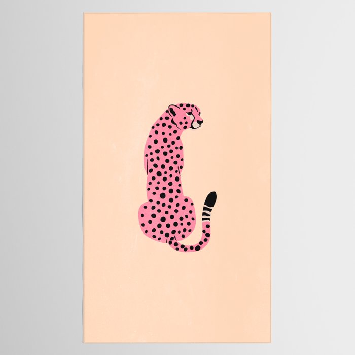 The Stare: Peach Cheetah Edition Tablecloth Gallery Image 2