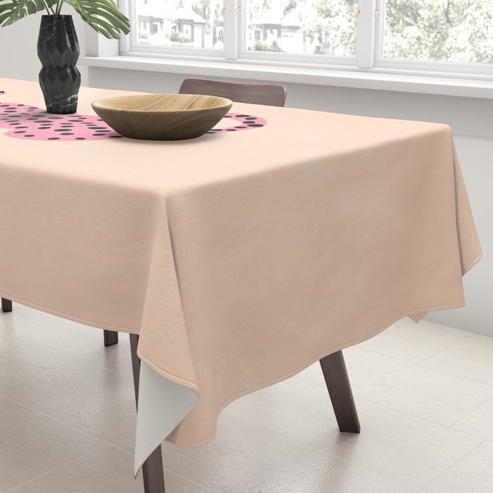 The Stare: Peach Cheetah Edition Tablecloth Gallery Image 3