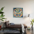 Watercolor Floral PEACE Sign illustration Wood Wall Art Gallery Image 2