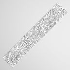 Graffiti Black and White Pattern Doodle Hand Designed Scan Table Runner Gallery Image 3