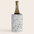 Graffiti Black and White Pattern Doodle Hand Designed Scan Wine Chiller Gallery Image 3