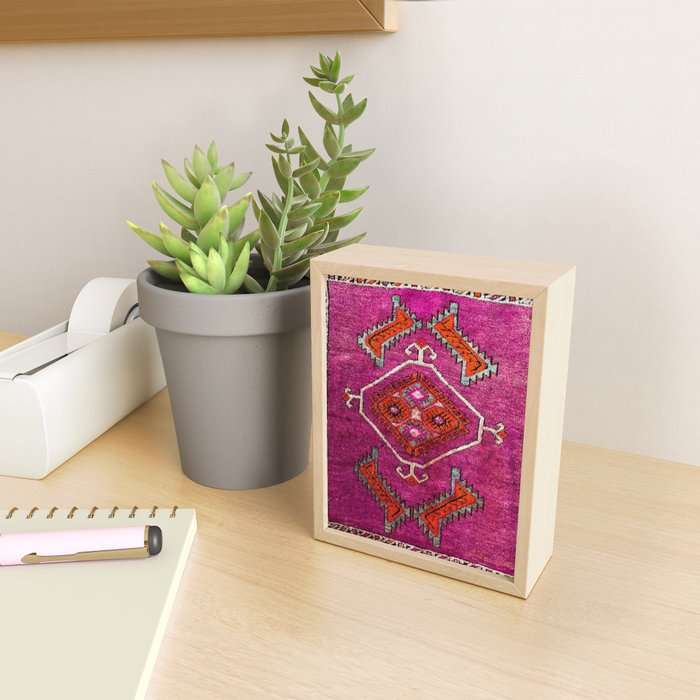 vintage Moroccan carpet Mini Art Print Gallery Image 2