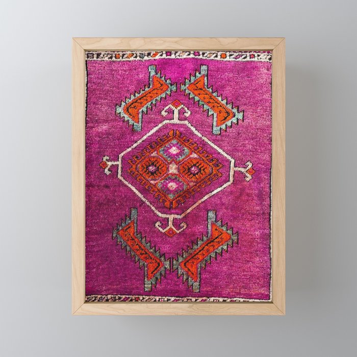 vintage Moroccan carpet Mini Art Print Gallery Image 1