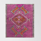 vintage Moroccan carpet Throw Blanket Gallery Image 2