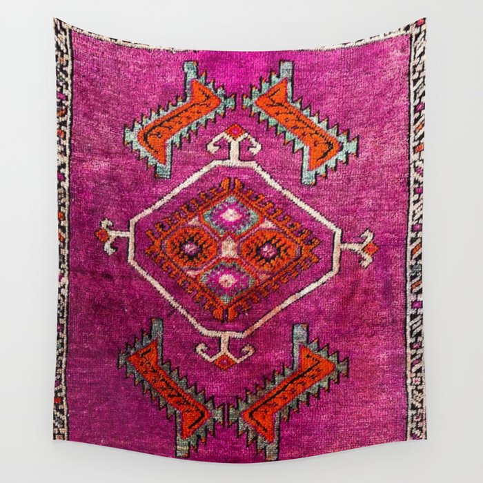 vintage Moroccan carpet Wall Tapestry Gallery Image 4