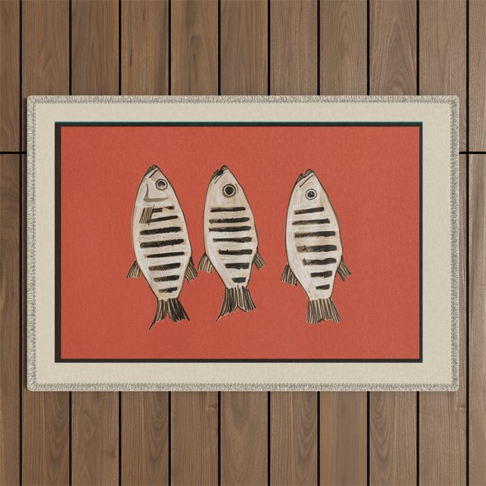 Abstract Fish Study I Outdoor Rug Gallery Image 1