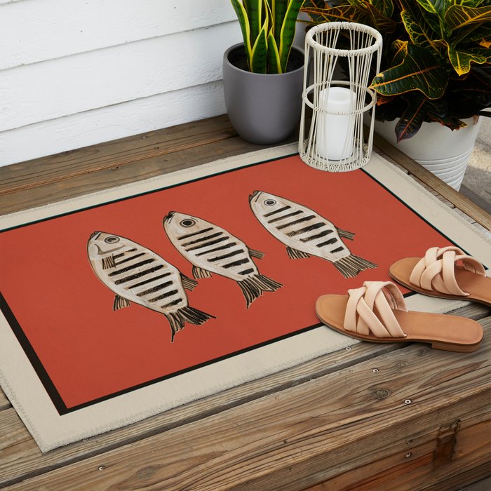Abstract Fish Study I Outdoor Rug Gallery Image 2