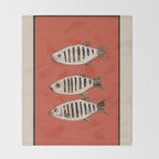 Abstract Fish Study I Throw Blanket Gallery Image 2