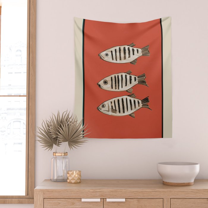 Abstract Fish Study I Wall Tapestry Gallery Image 2