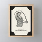 I Make Pour Decisions - Funny Cocktail Bar Mini Art Print Gallery Image 1